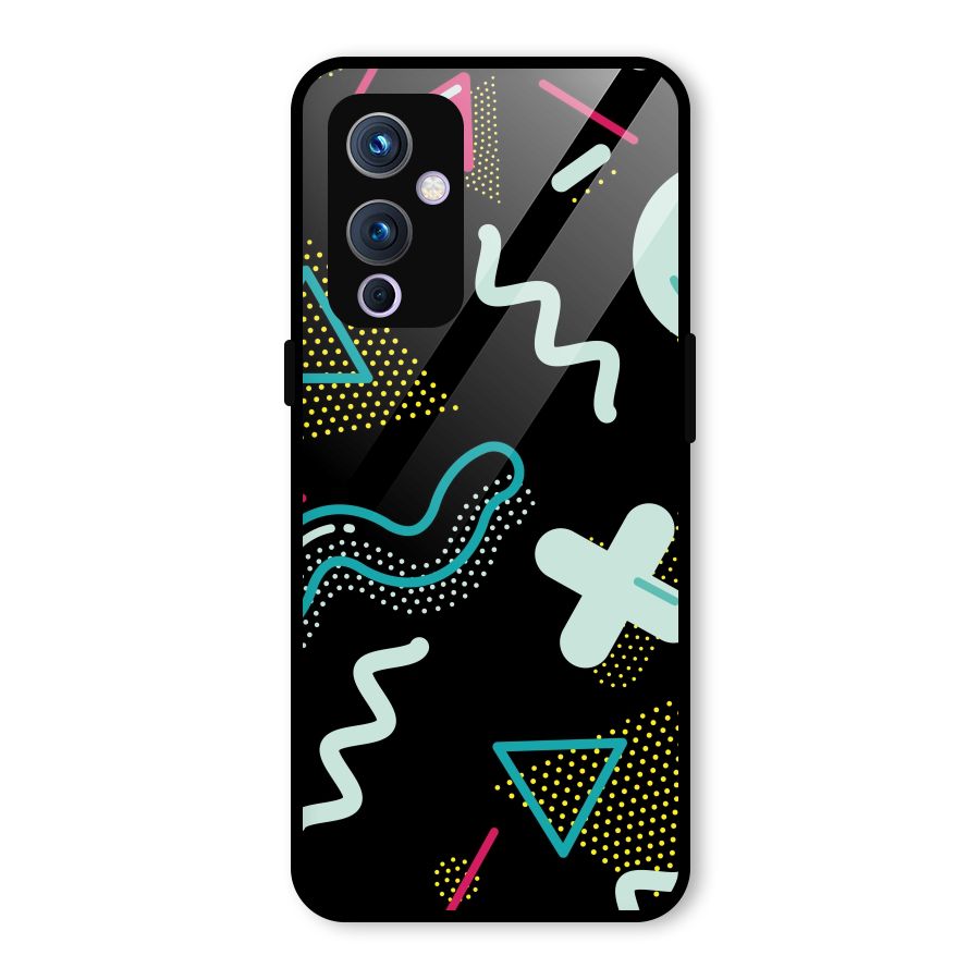 Shapes Pattern Glass Back Case for OnePlus 9