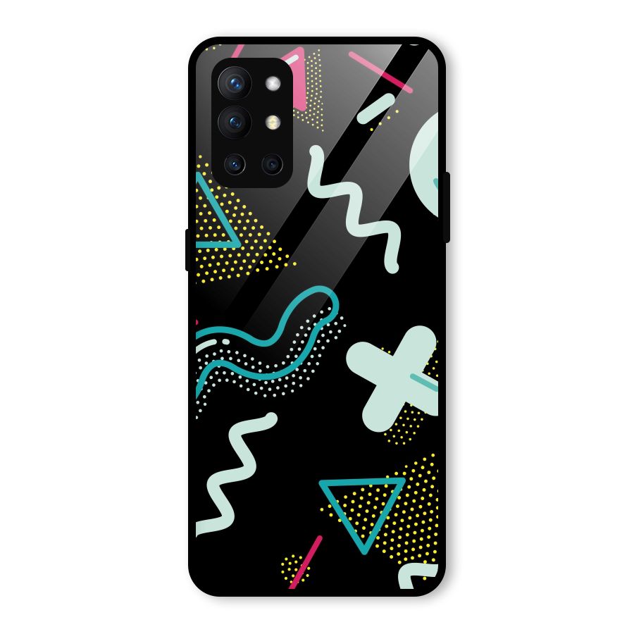 Shapes Pattern Glass Back Case for OnePlus 9R