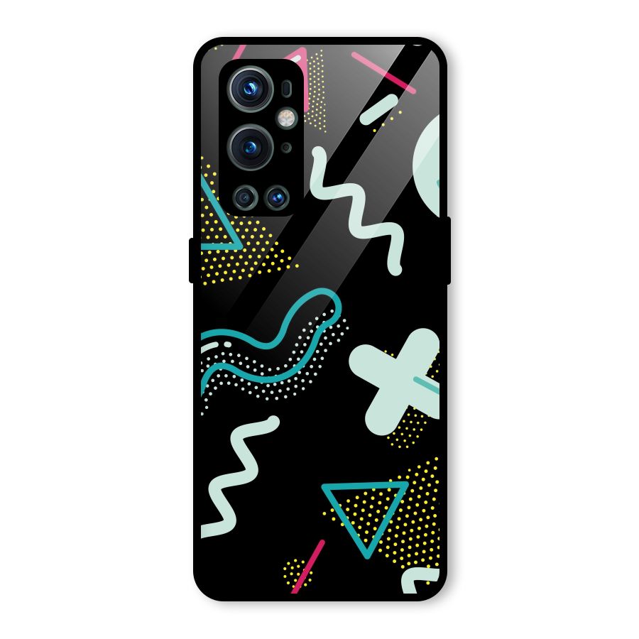 Shapes Pattern Glass Back Case for OnePlus 9 Pro