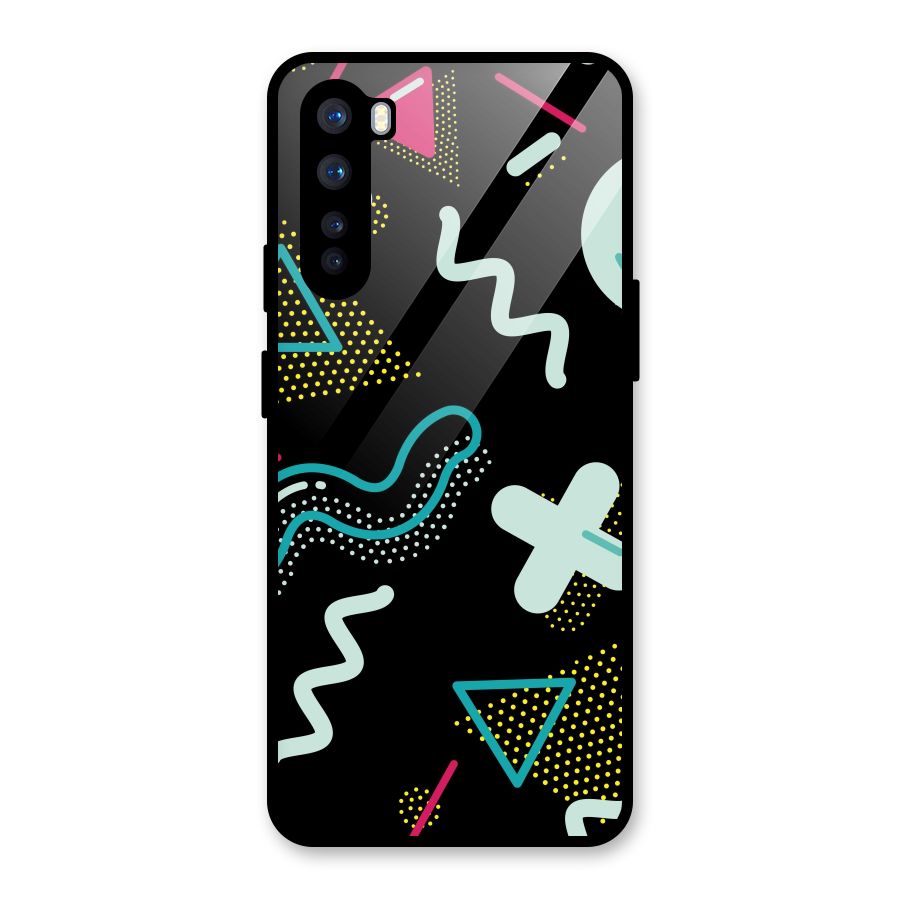 Shapes Pattern Glass Back Case for OnePlus Nord