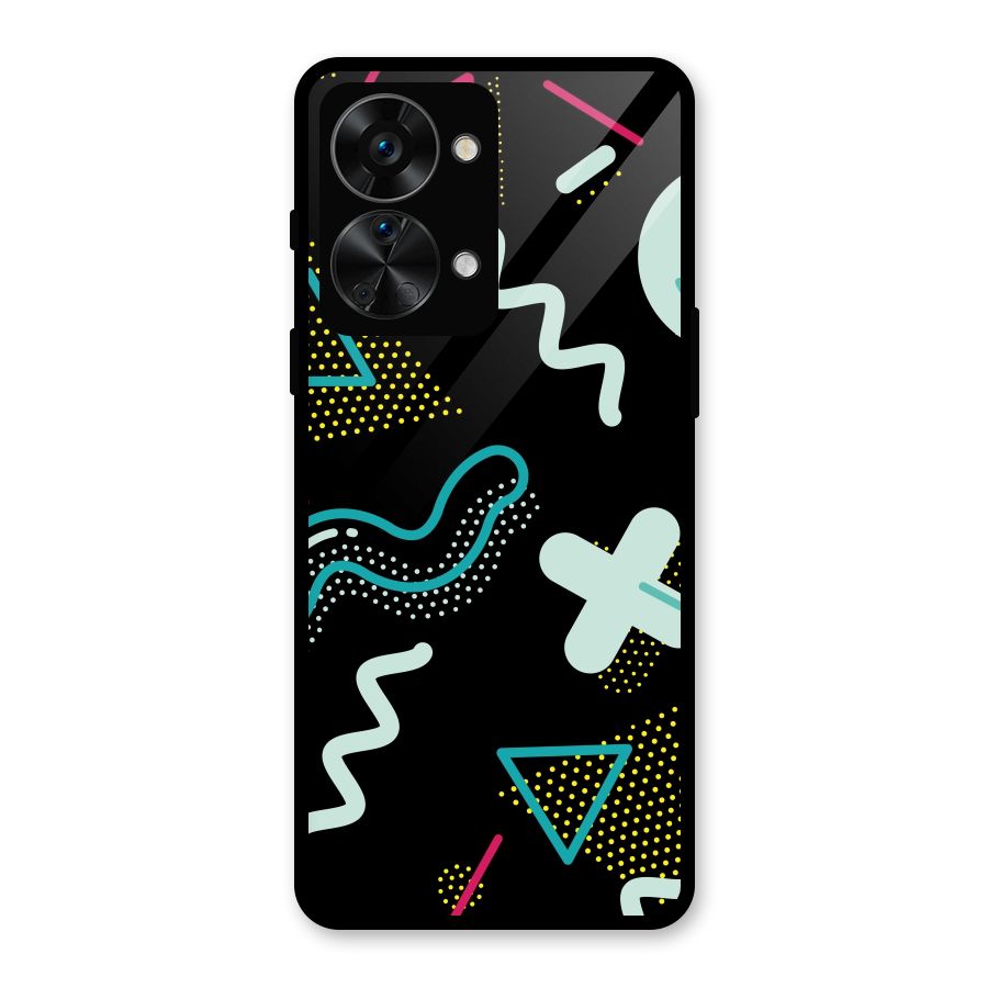 Shapes Pattern Glass Back Case for OnePlus Nord 2T
