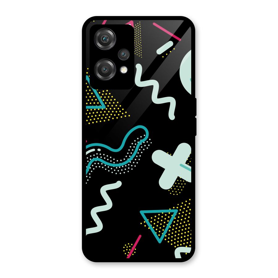 Shapes Pattern Glass Back Case for OnePlus Nord CE 2 Lite 5G