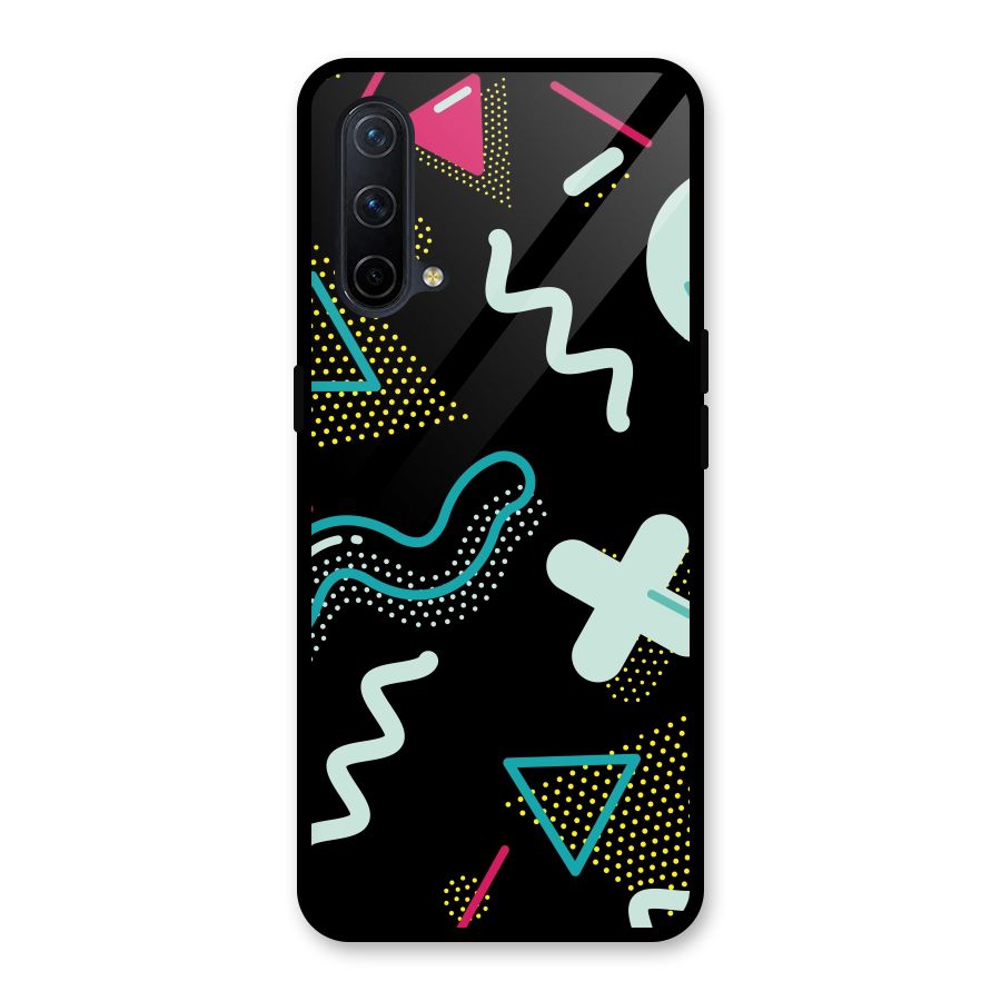 Shapes Pattern Glass Back Case for OnePlus Nord CE 5G