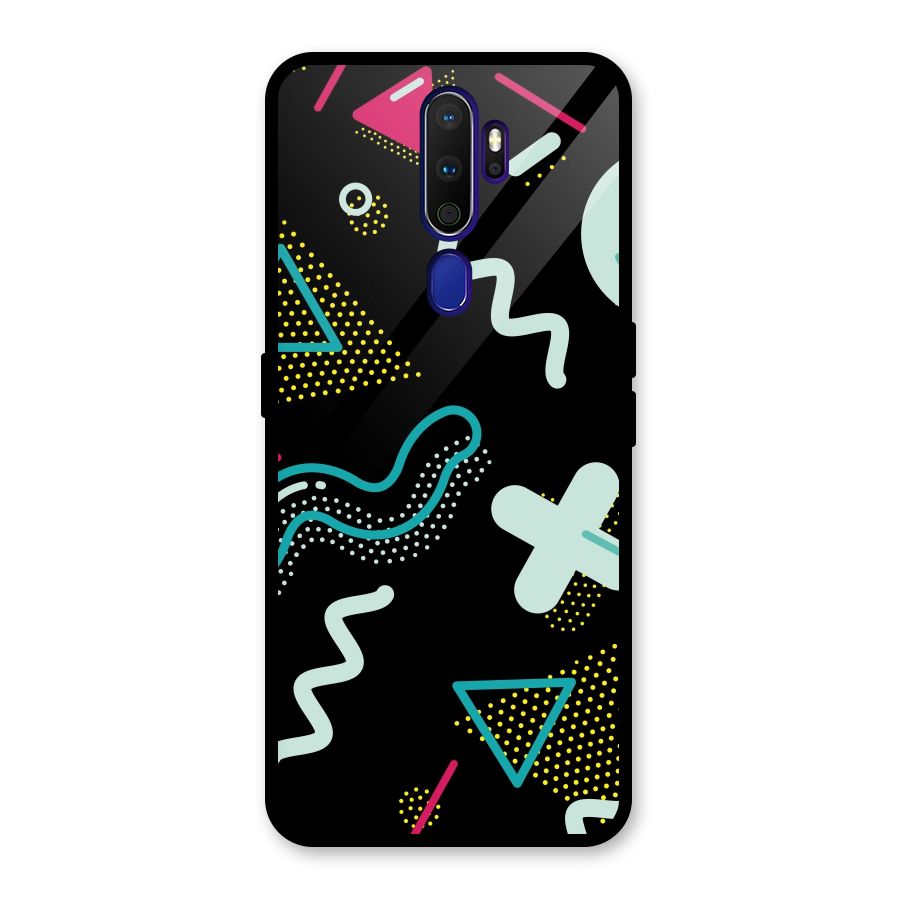 Shapes Pattern Glass Back Case for Oppo A9 (2020)