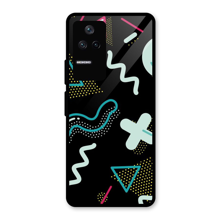 Shapes Pattern Glass Back Case for Poco F4 5G