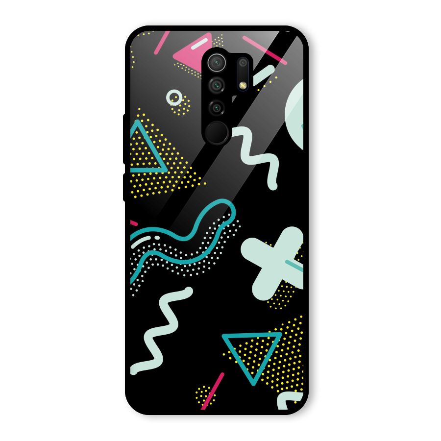 Shapes Pattern Glass Back Case for Poco M2