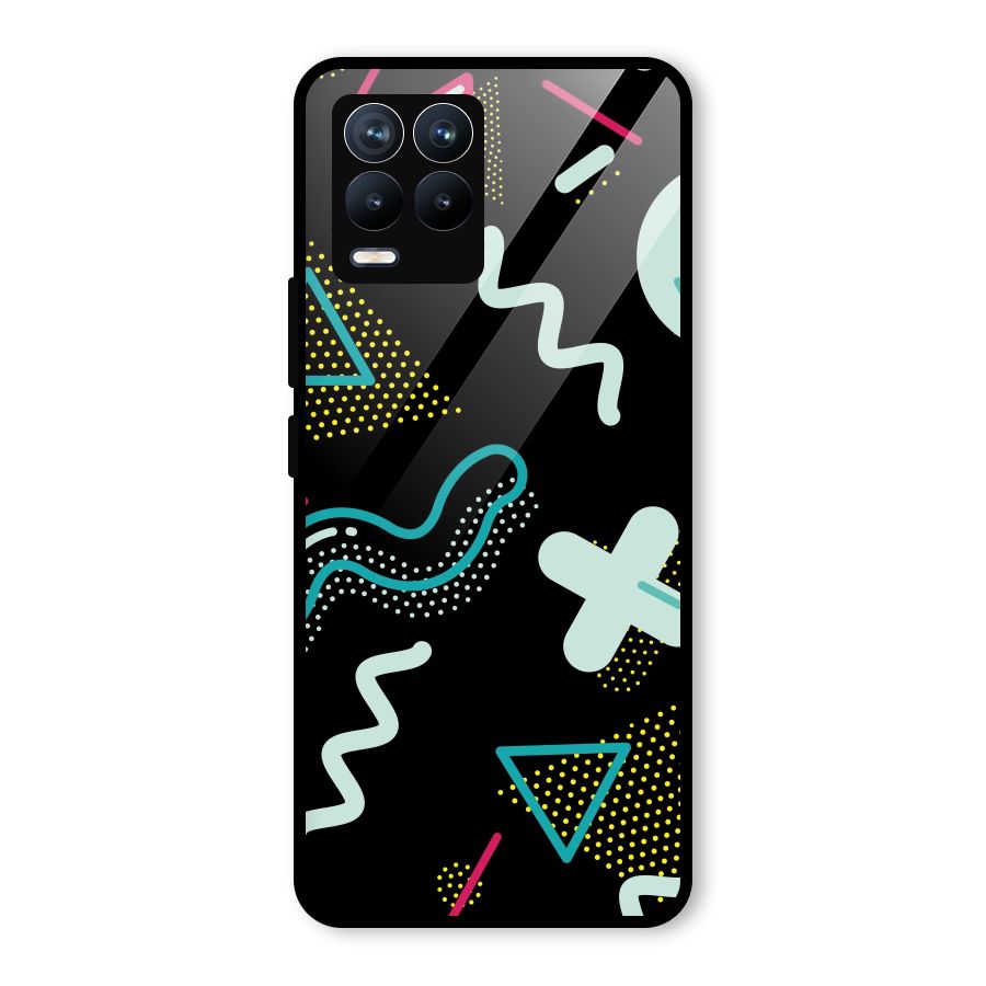 Shapes Pattern Glass Back Case for Realme 8