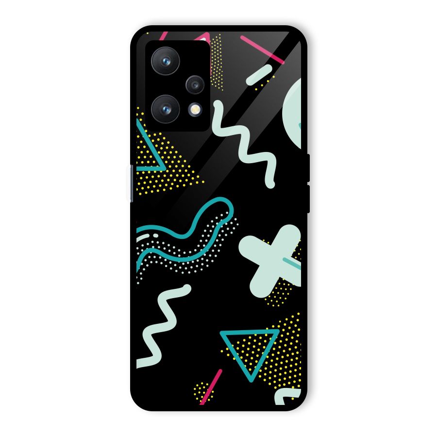 Shapes Pattern Glass Back Case for Realme 9 Pro 5G