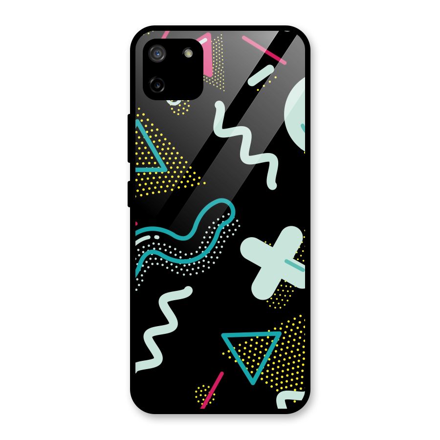 Shapes Pattern Glass Back Case for Realme C11