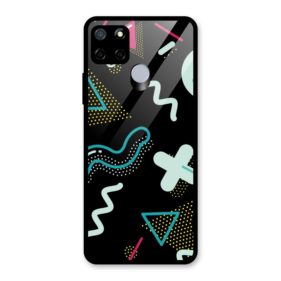 Shapes Pattern Glass Back Case for Realme Narzo 20