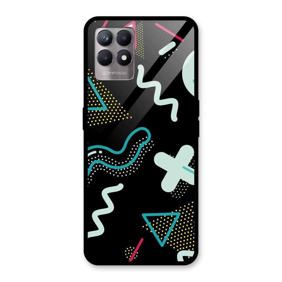 Shapes Pattern Glass Back Case for Realme Narzo 50
