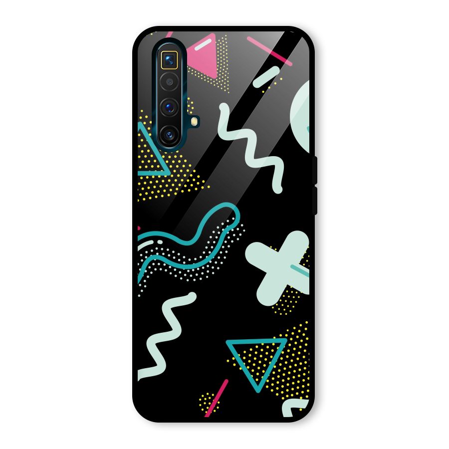 Shapes Pattern Glass Back Case for Realme X3 SuperZoom