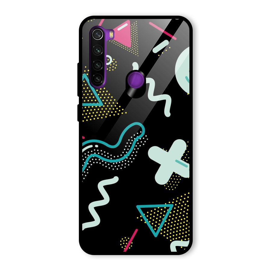 Shapes Pattern Glass Back Case for Redmi Note 8