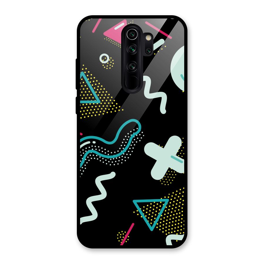 Shapes Pattern Glass Back Case for Redmi Note 8 Pro