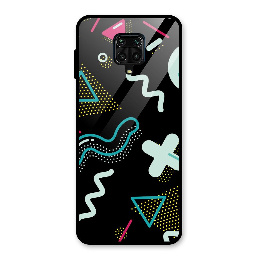 Shapes Pattern Glass Back Case for Redmi Note 9 Pro Max