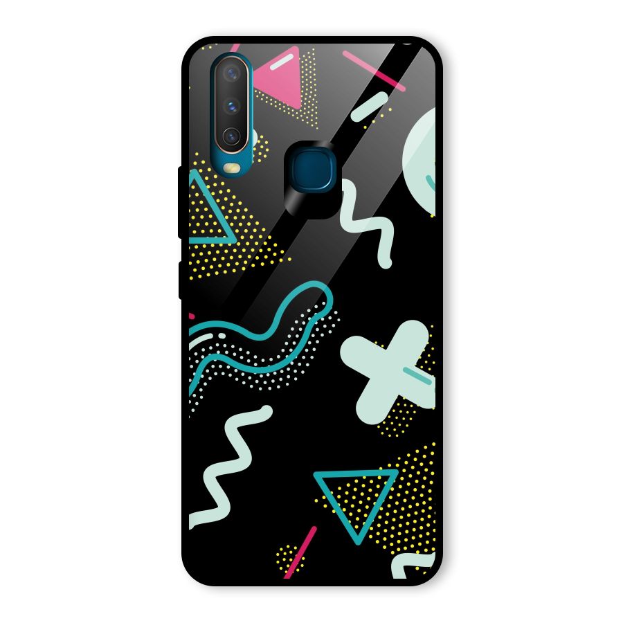 Shapes Pattern Glass Back Case for Vivo U10