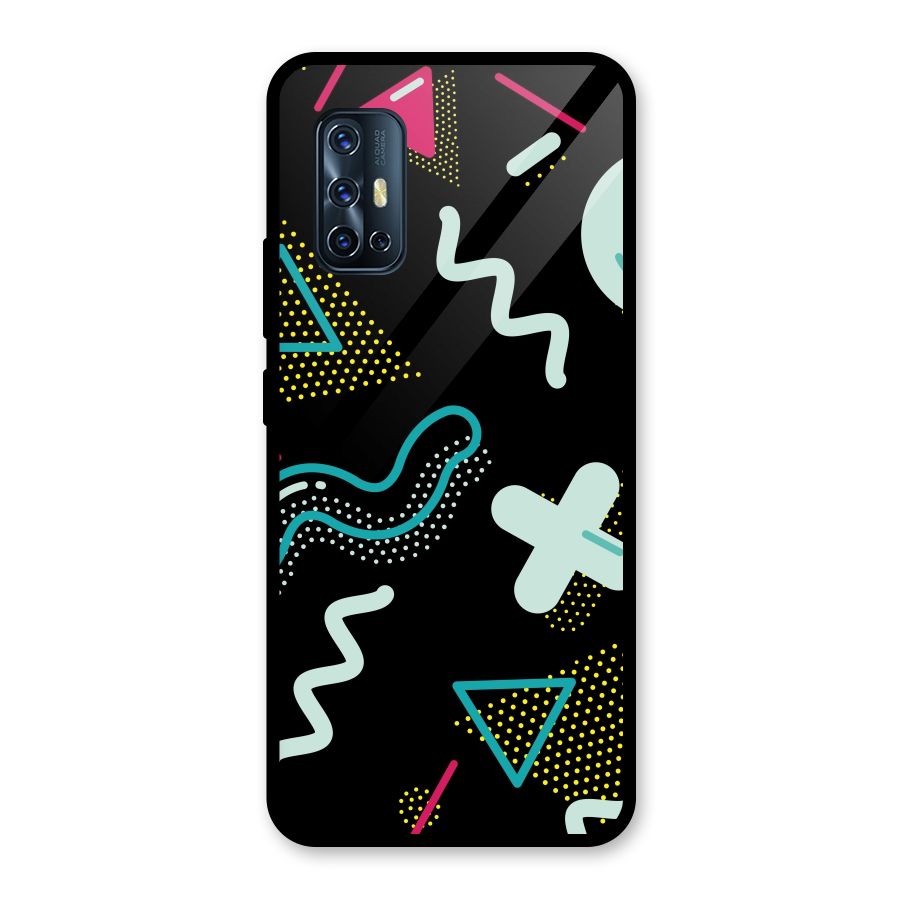 Shapes Pattern Glass Back Case for Vivo V17