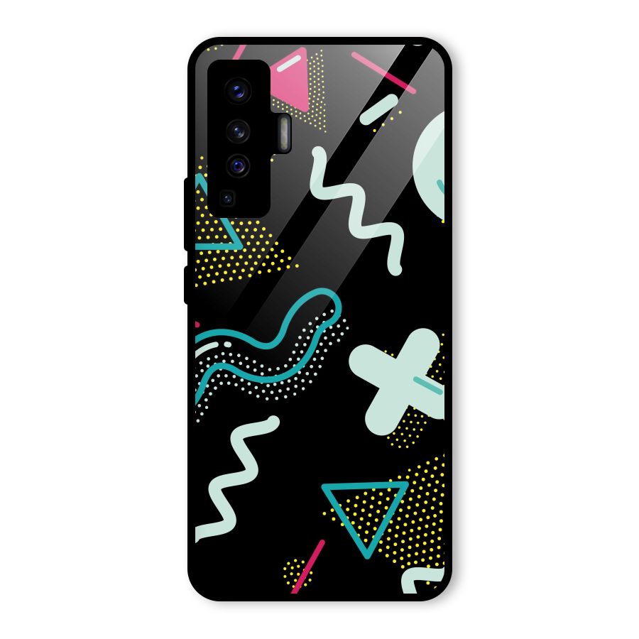Shapes Pattern Glass Back Case for Vivo X50
