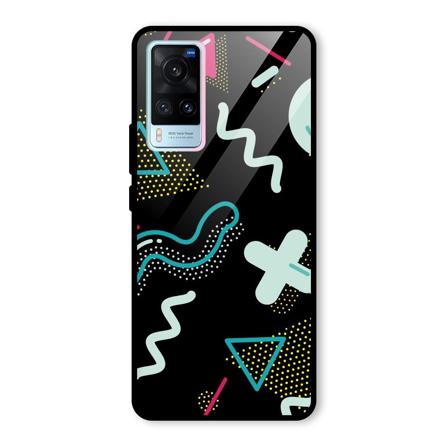Shapes Pattern Glass Back Case for Vivo X60