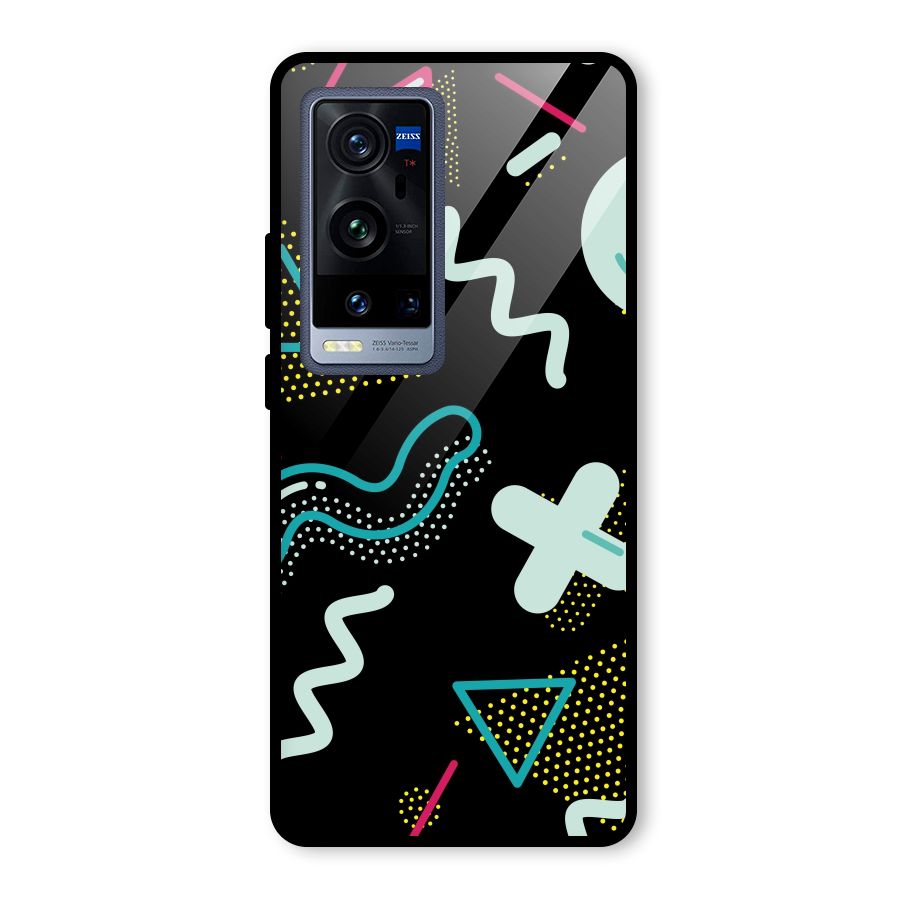 Shapes Pattern Glass Back Case for Vivo X60 Pro Plus