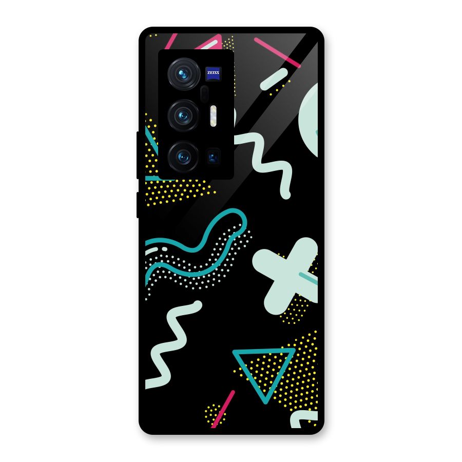 Shapes Pattern Glass Back Case for Vivo X70 Pro Plus