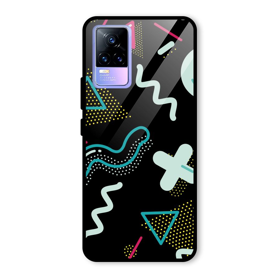 Shapes Pattern Glass Back Case for Vivo Y73