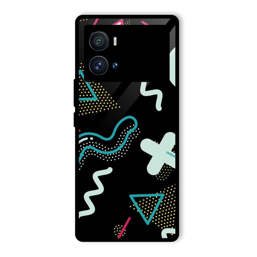 Shapes Pattern Glass Back Case for Vivo iQOO 9 Pro