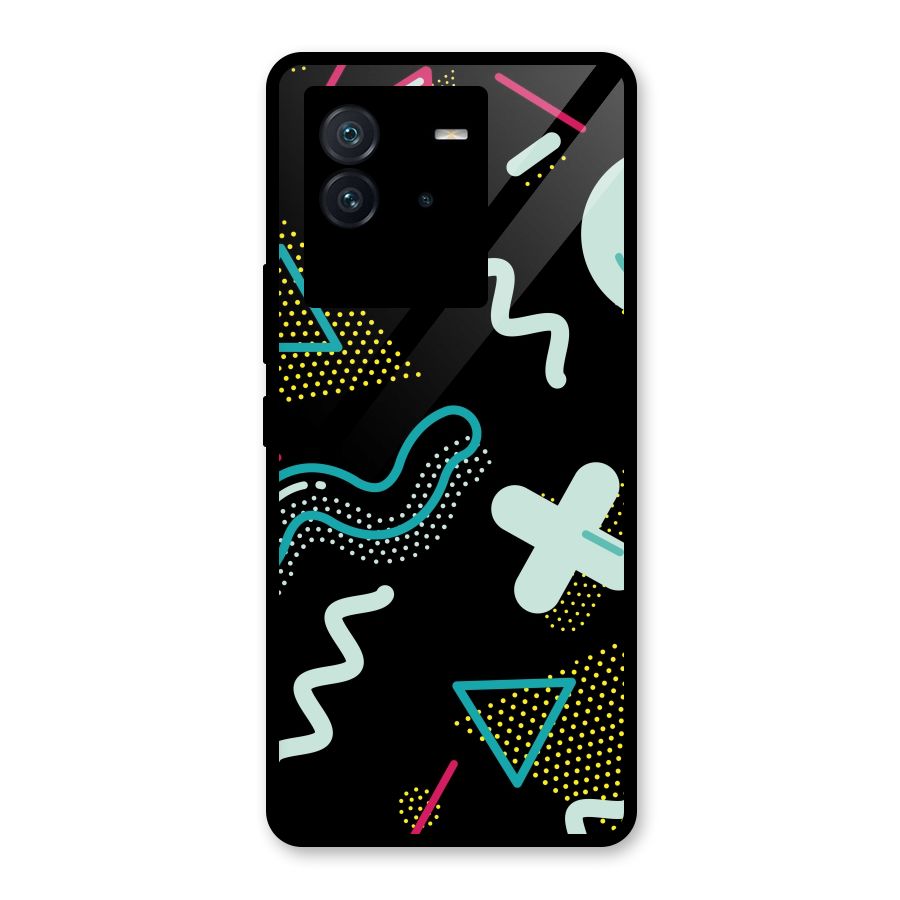 Shapes Pattern Glass Back Case for Vivo iQOO Neo 6 5G