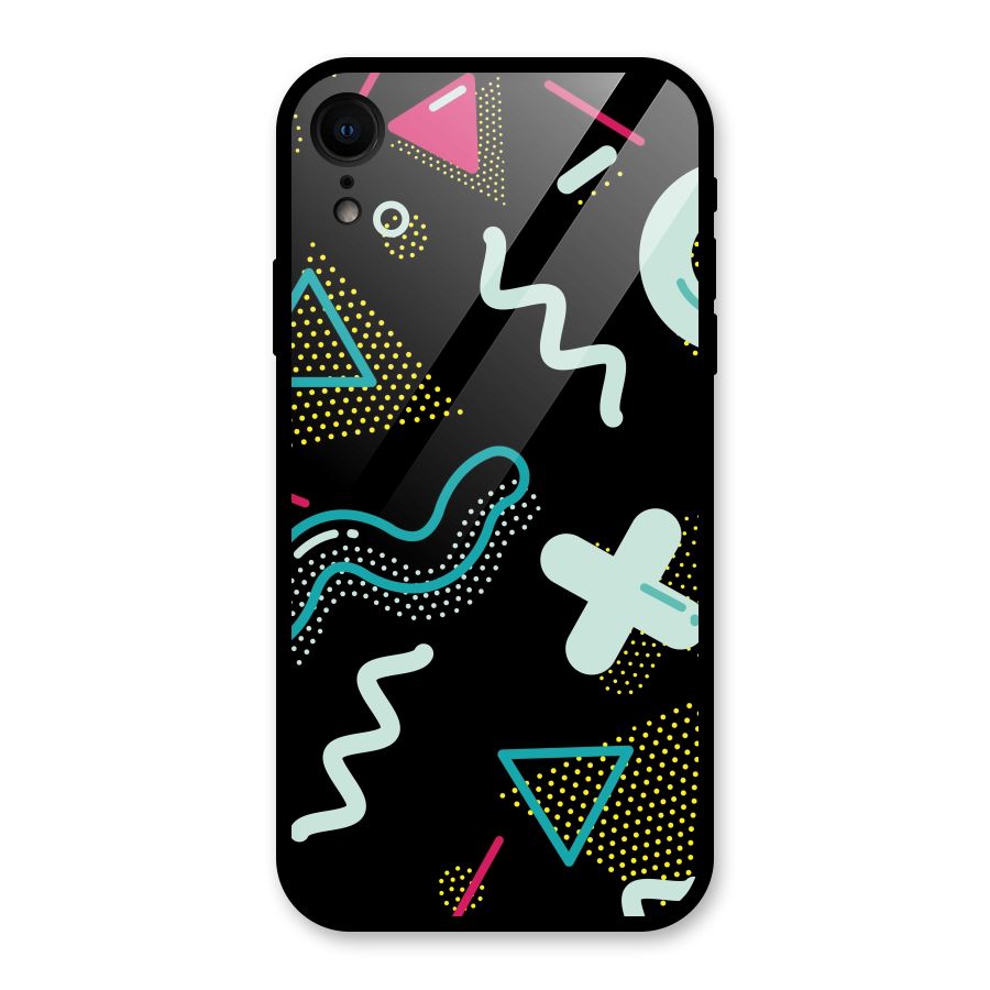 Shapes Pattern Glass Back Case for XR