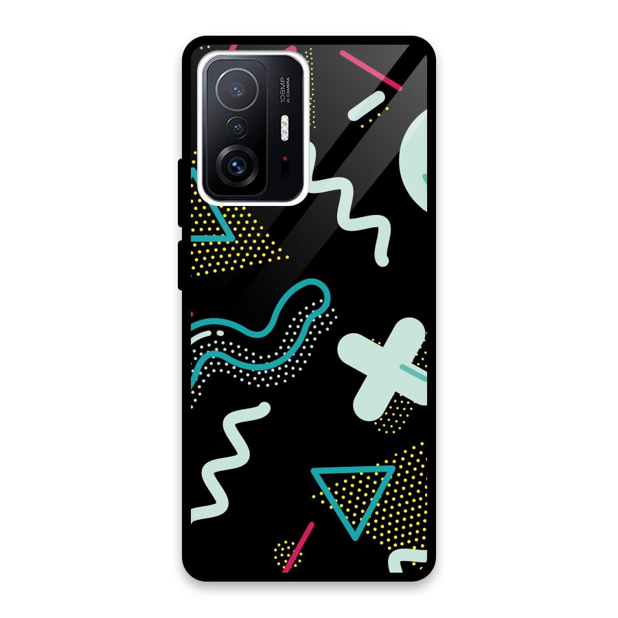 Shapes Pattern Glass Back Case for Xiaomi 11T Pro