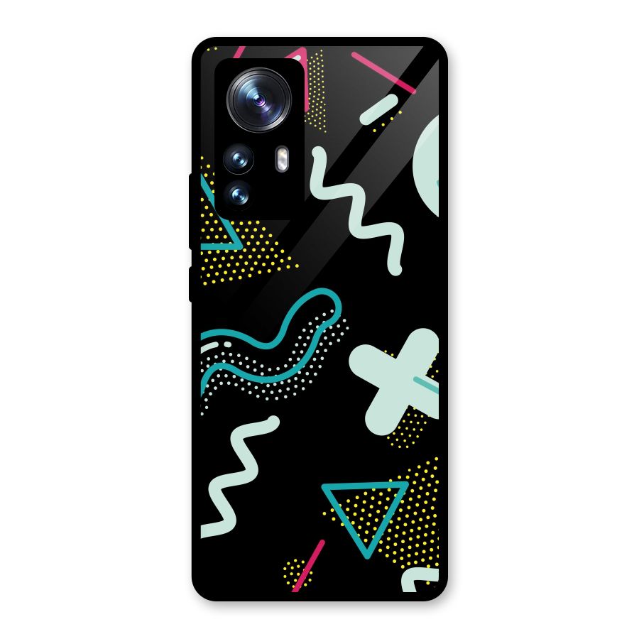 Shapes Pattern Glass Back Case for Xiaomi 12 Pro