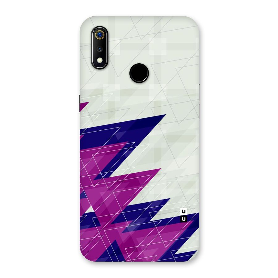 Sharp Abstract Design Back Case for Realme 3