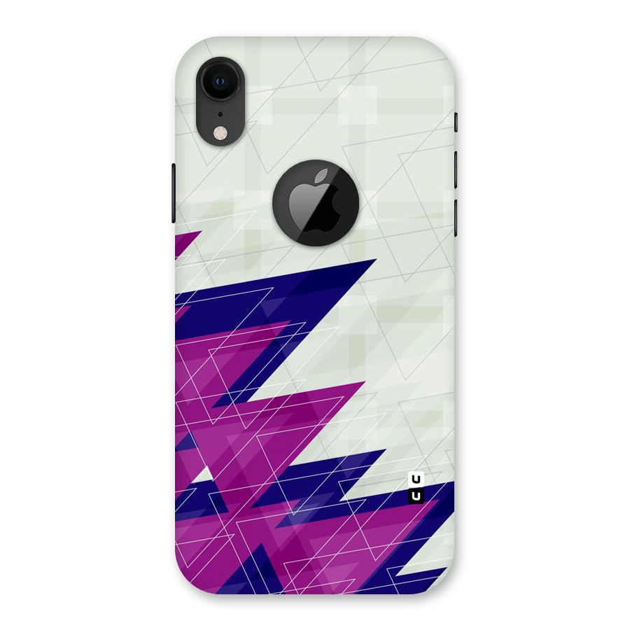 Sharp Abstract Design Back Case for iPhone XR Logo Cut