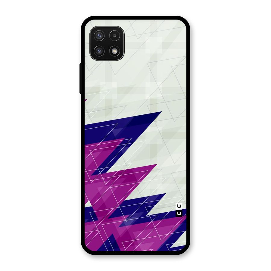 Sharp Abstract Design Glass Back Case for Galaxy A22 5G
