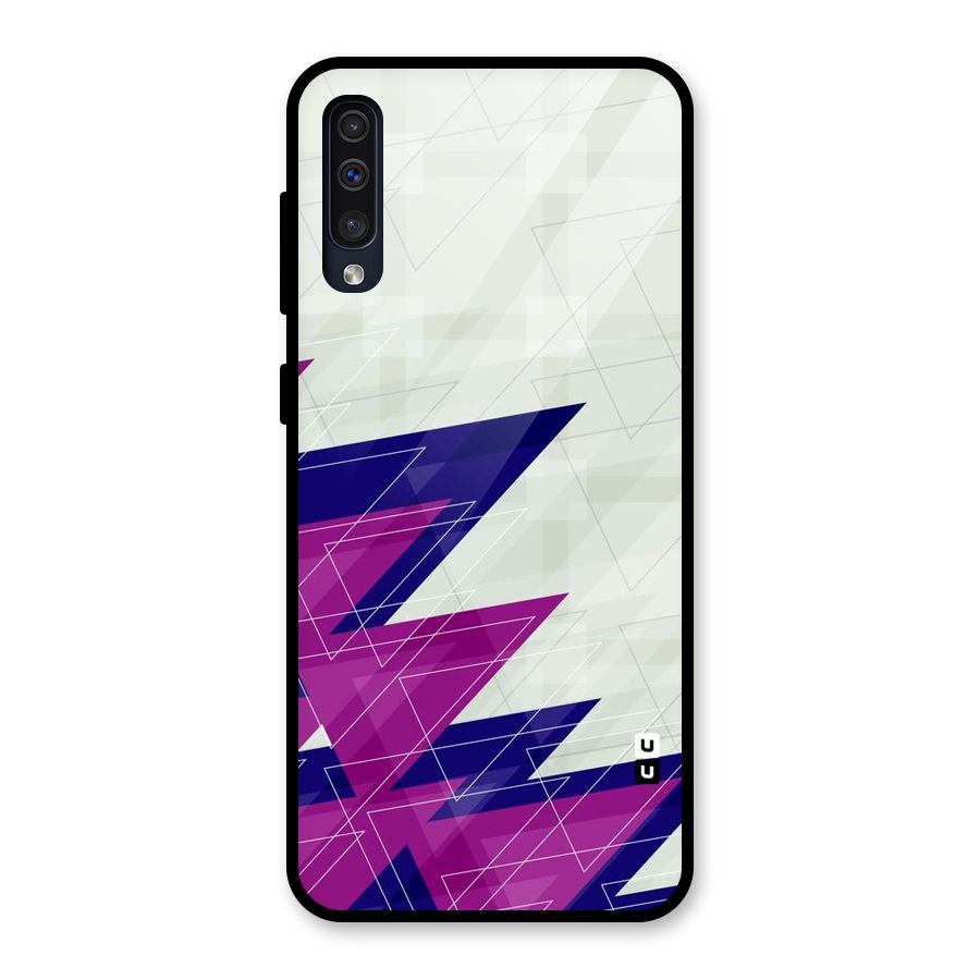 Sharp Abstract Design Glass Back Case for Galaxy A50