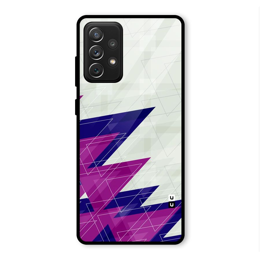 Sharp Abstract Design Glass Back Case for Galaxy A72