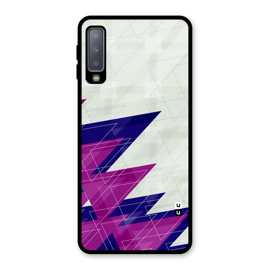 Sharp Abstract Design Glass Back Case for Galaxy A7 (2018)