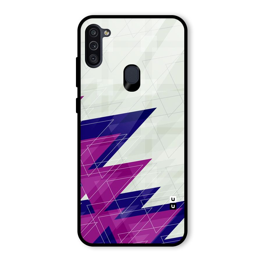 Sharp Abstract Design Glass Back Case for Galaxy M11