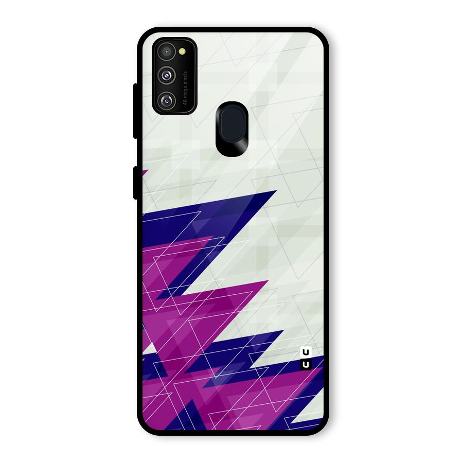 Sharp Abstract Design Glass Back Case for Galaxy M30s