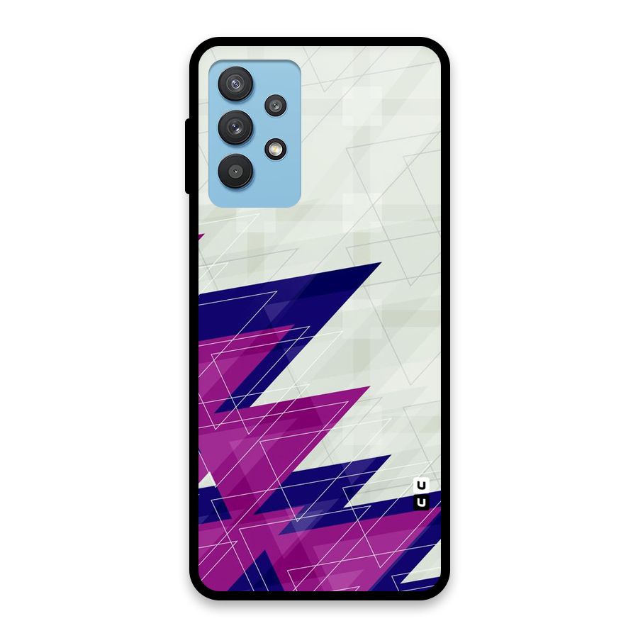 Sharp Abstract Design Glass Back Case for Galaxy M32 5G