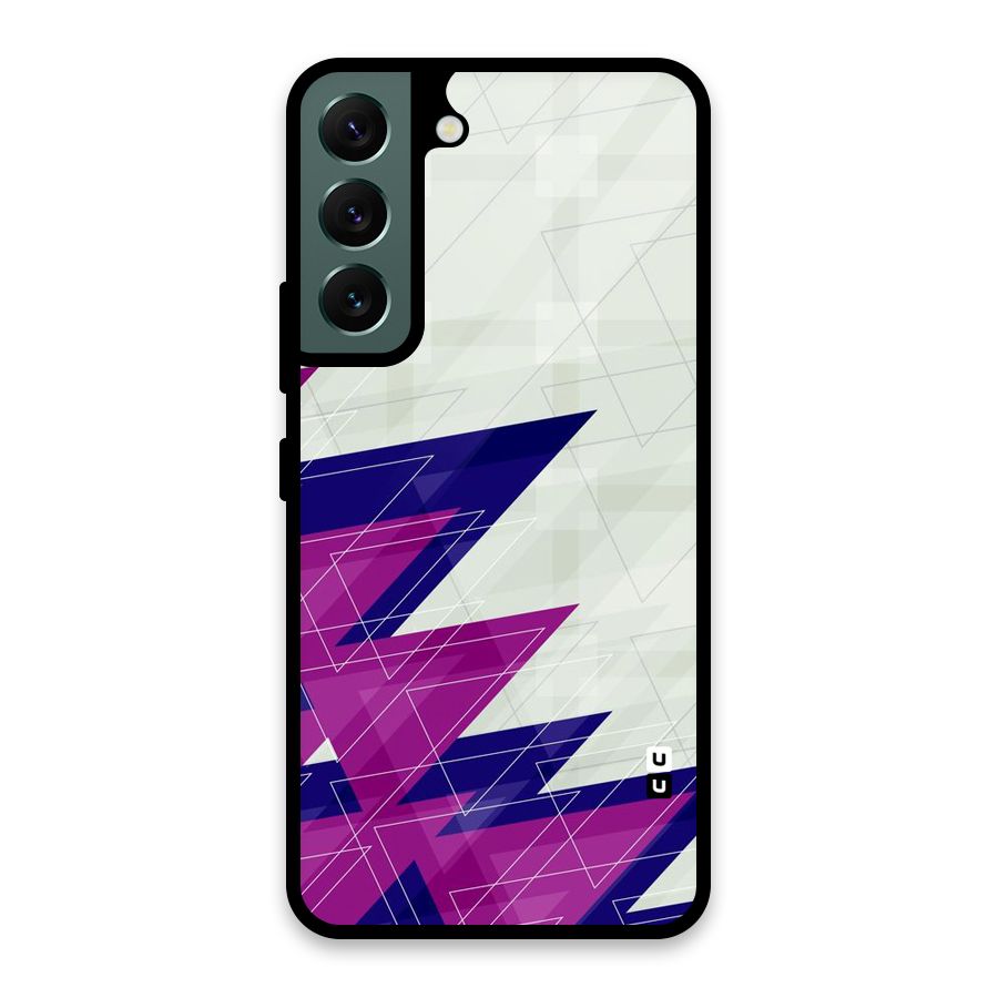Sharp Abstract Design Glass Back Case for Galaxy S22 5G