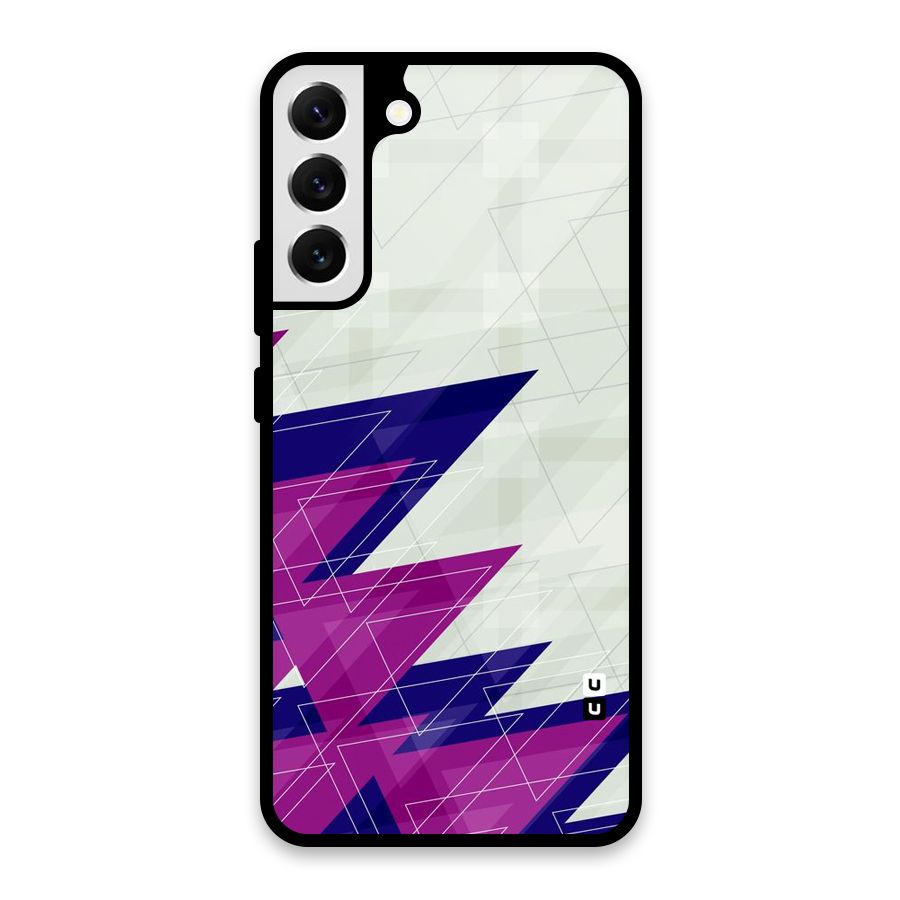 Sharp Abstract Design Glass Back Case for Galaxy S22 Plus 5G
