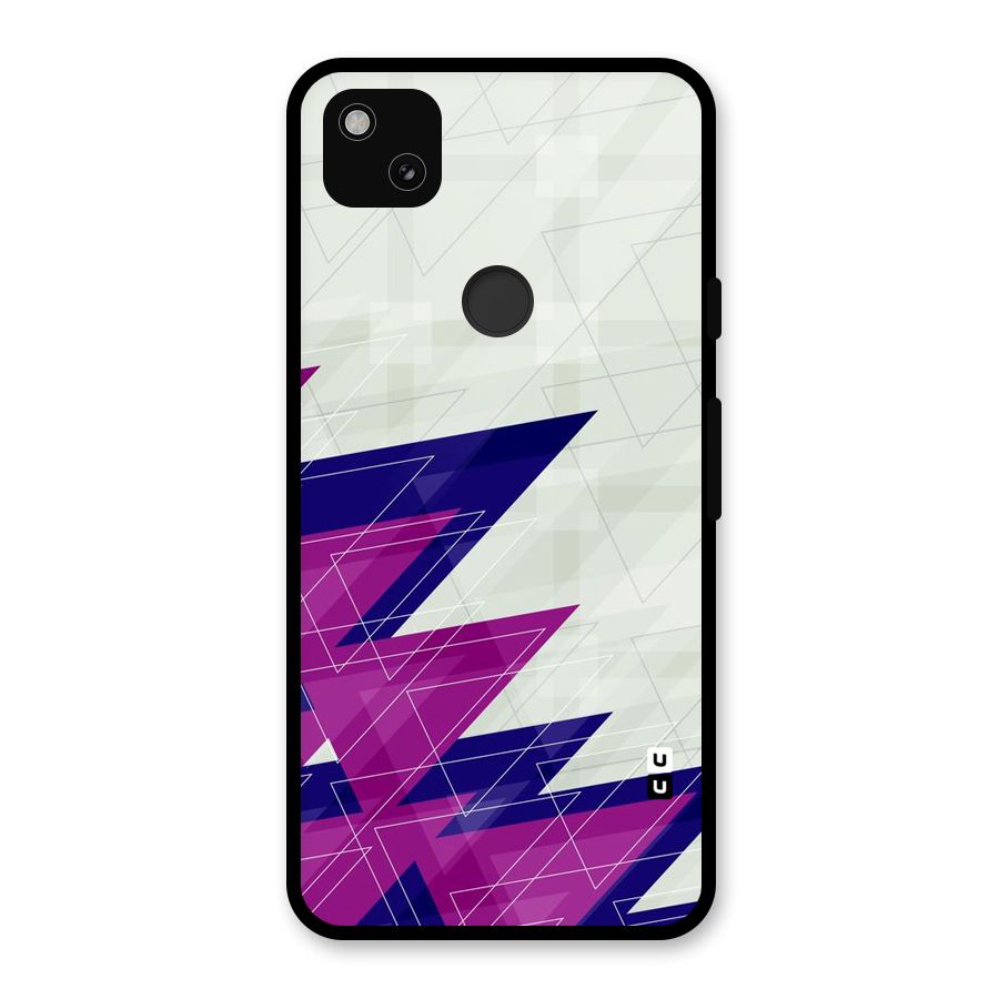 Sharp Abstract Design Glass Back Case for Google Pixel 4a