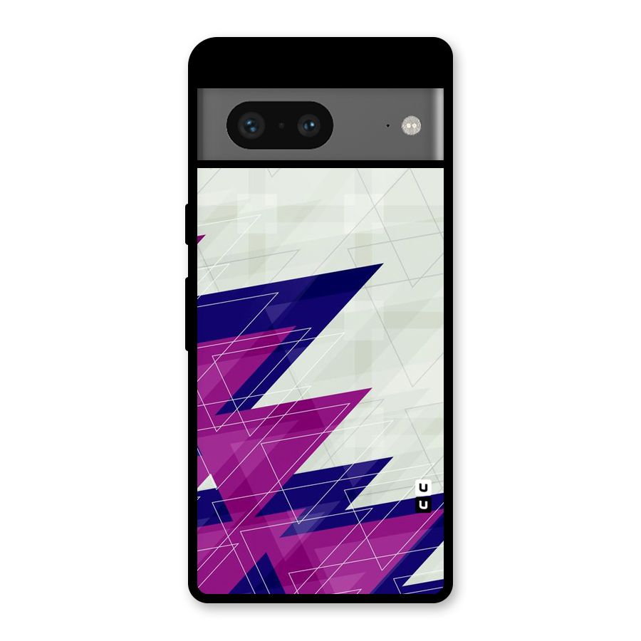 Sharp Abstract Design Glass Back Case for Google Pixel 7