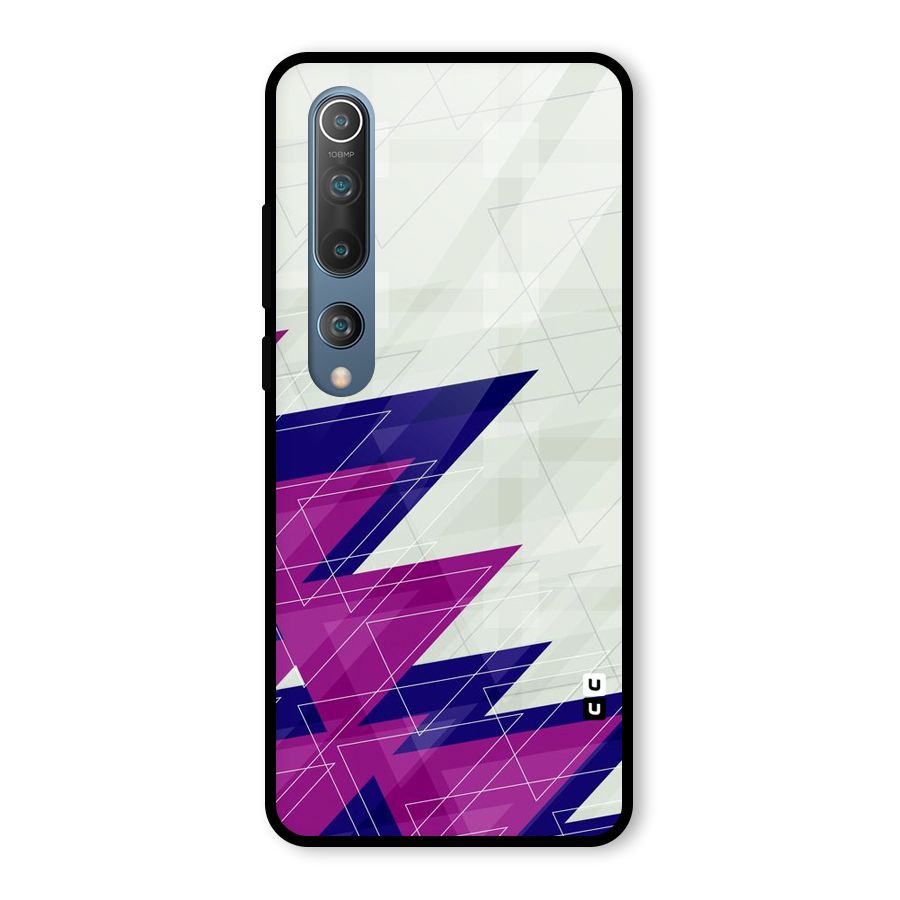 Sharp Abstract Design Glass Back Case for Mi 10