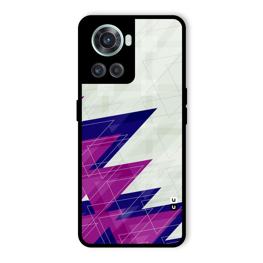 Sharp Abstract Design Glass Back Case for OnePlus 10R