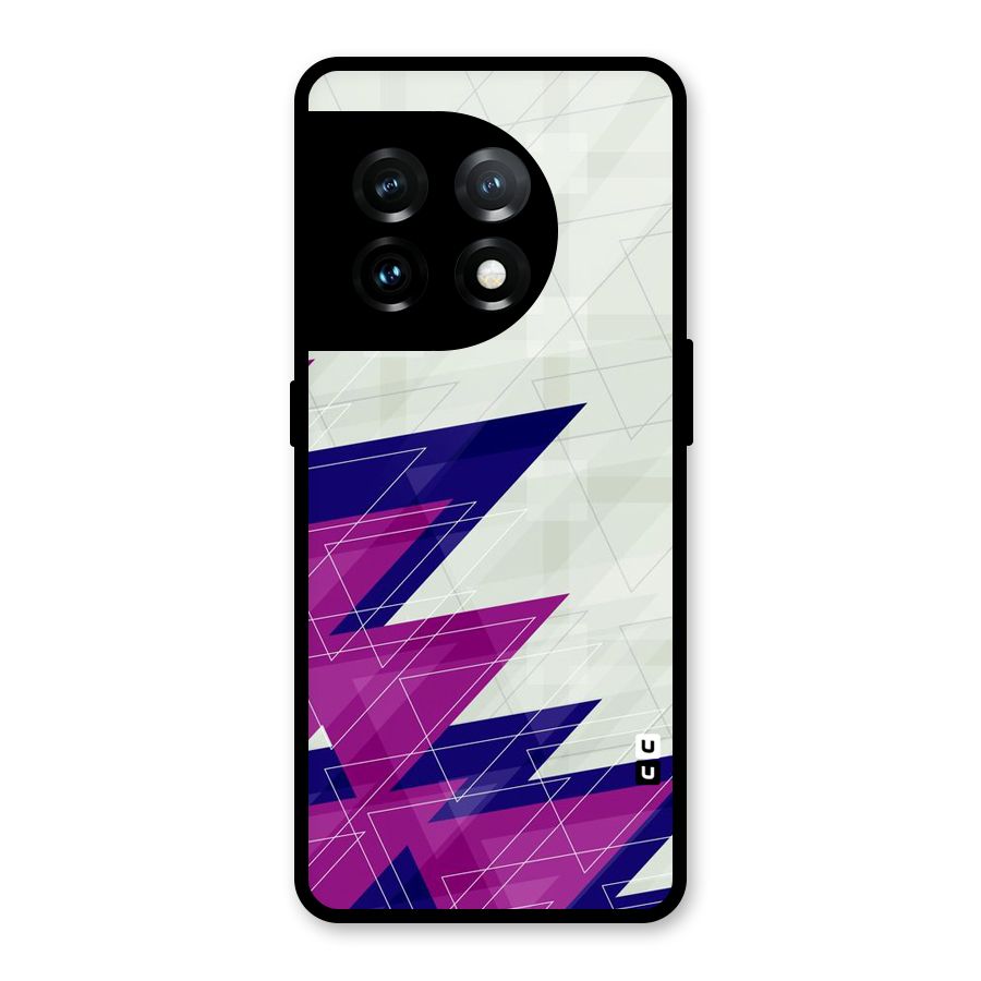 Sharp Abstract Design Glass Back Case for OnePlus 11
