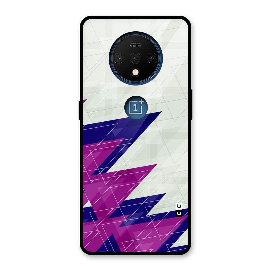 Sharp Abstract Design Glass Back Case for OnePlus 7T