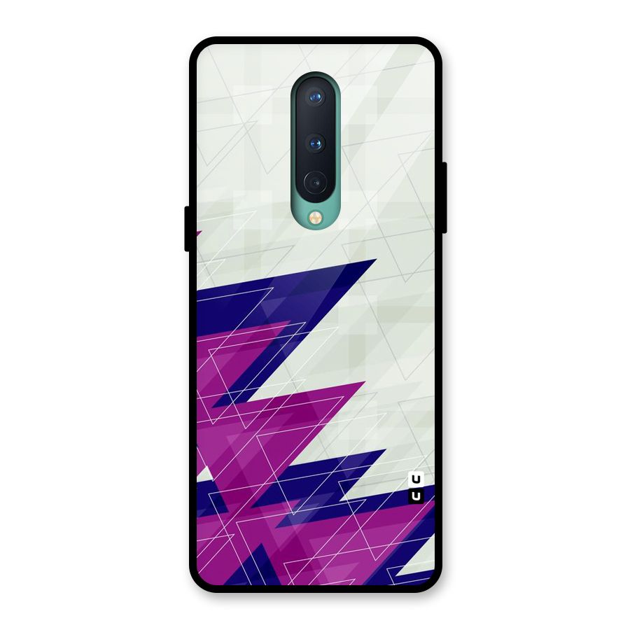 Sharp Abstract Design Glass Back Case for OnePlus 8