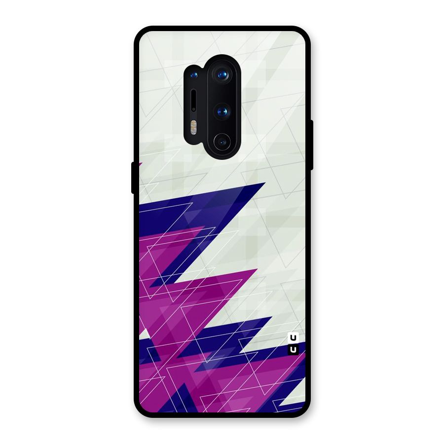 Sharp Abstract Design Glass Back Case for OnePlus 8 Pro